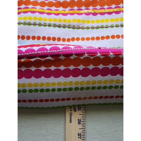 TOTE-NEWPORT NEWS-Bright Colors-Sequins-Beads-Beach-Carry On - Picture 13 of 16